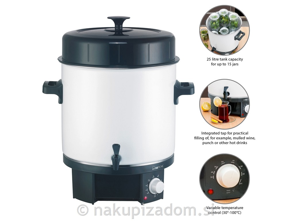 Aparat za vkuhavanje s pipico CLATRONIC EKA3338-P, 25 L