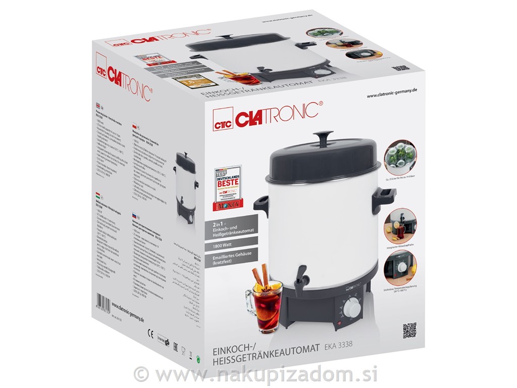 Aparat za vkuhavanje s pipico CLATRONIC EKA3338, 25 L
