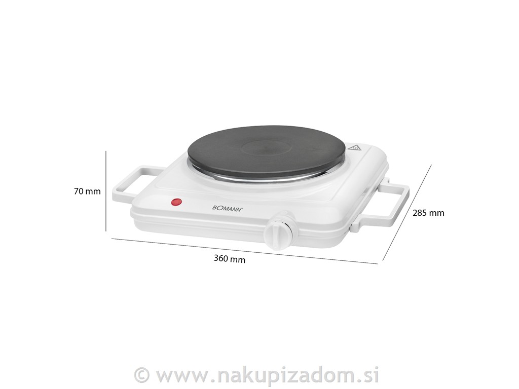 Enojni električni kuhalnik BOMANN EKP5027CB, 1500 W