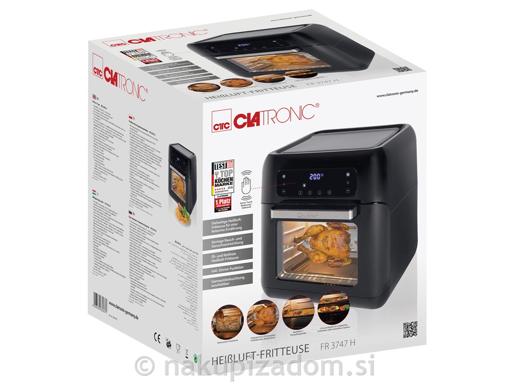 Cvrtnik na vroči zrak CLATRONIC FR3747H, 11 L, 1500W