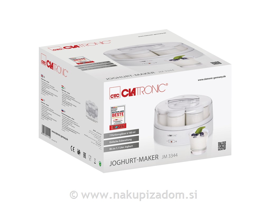 Aparat za pripravo jogurta CLATRONIC JM3344, 1,1 l