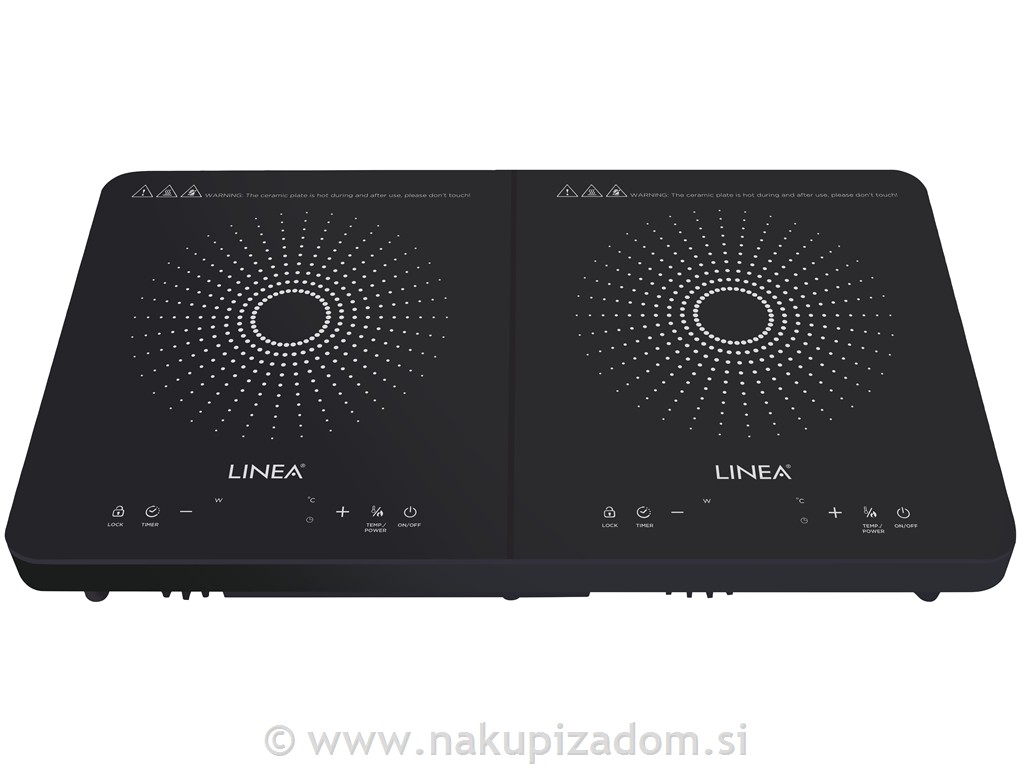Indukcijski kuhalnik dvojni LINEA LIP2-0565, 3400W
