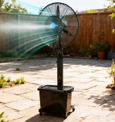 Stoječi ventilator z razpršilcem vode, 41l