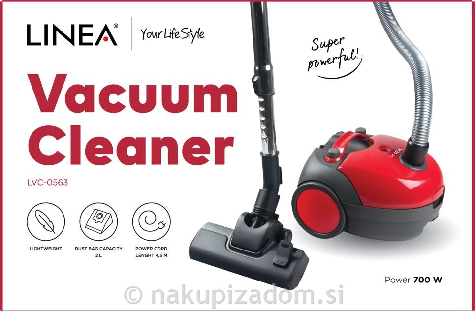 Sesalnik z vrečko LINEA LVC-0563, 700 W