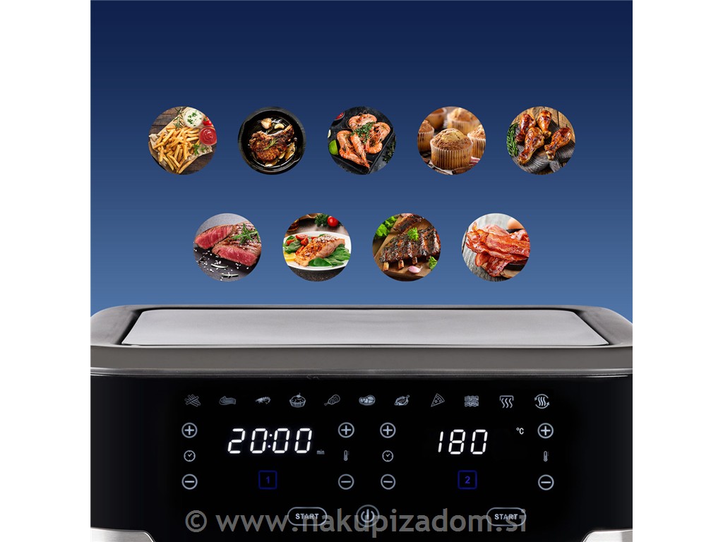 Dvojni cvrtnik na vroči zrak PROFI COOK PC-FR1242H, 9L, 2400