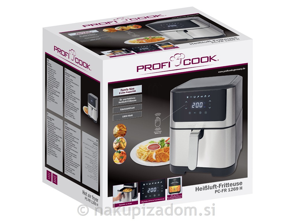 Cvrtnik na vroči zrak PROFI COOK PC-FR1269H, 8 l, 1800 W
