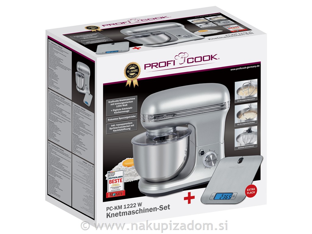 Kuhinjski robot PROFI COOK PC-KM1222W in kuhinjska tehtnica