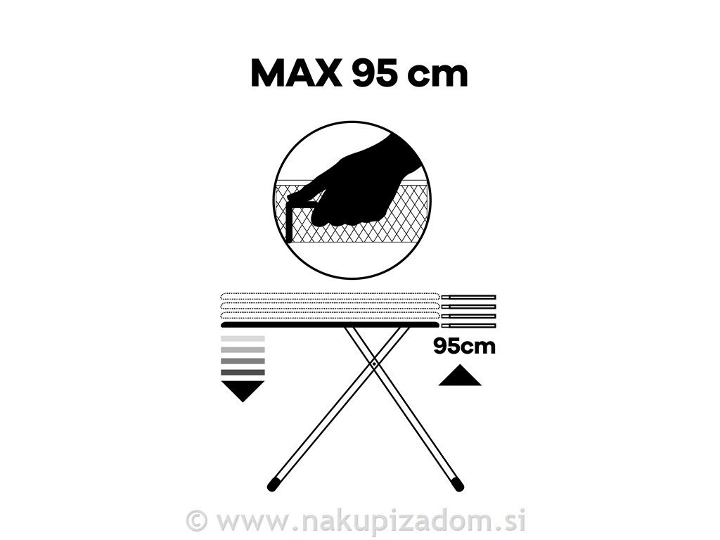 Likalna deska TEXELL TIB-205, 120x42 cm
