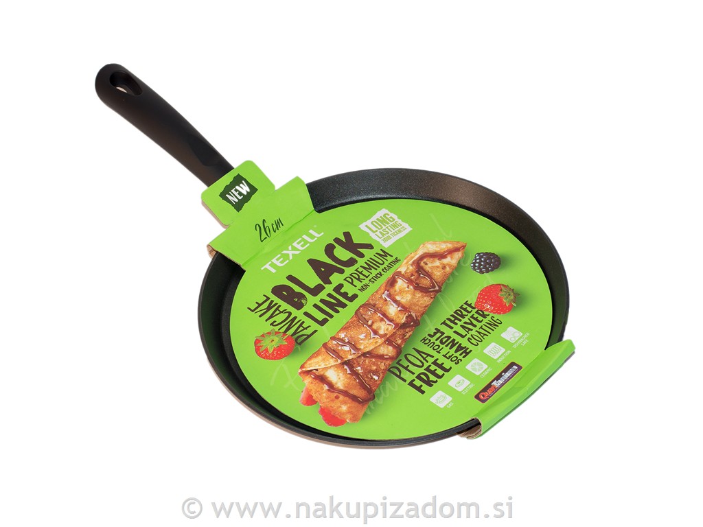 Ponev za palačinke TEXELL BLACK LINE TPBL-P26, 26 cm