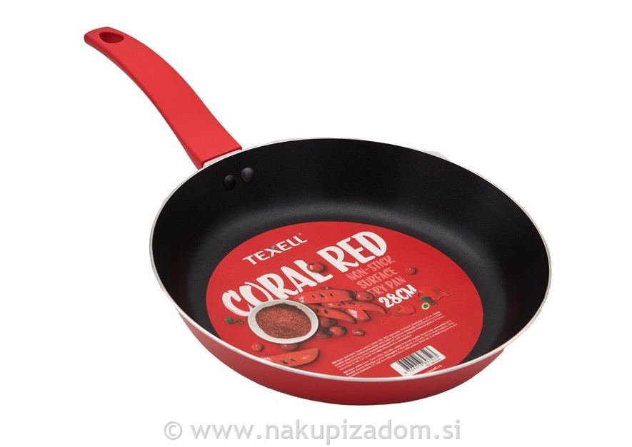 Ponev TEXELL Coral Red TPCR-D28, 28 cm