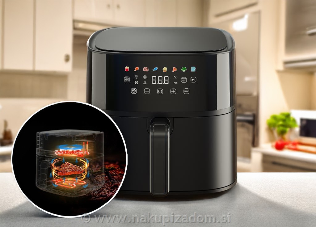 Cvrtnik na vroči zrak VAFDH-0711, 6L, 1700 W, dvojni grelec