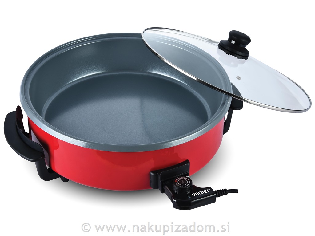 Električna ponev VORNER VPTC429II, dvojni grelec, 42 cm