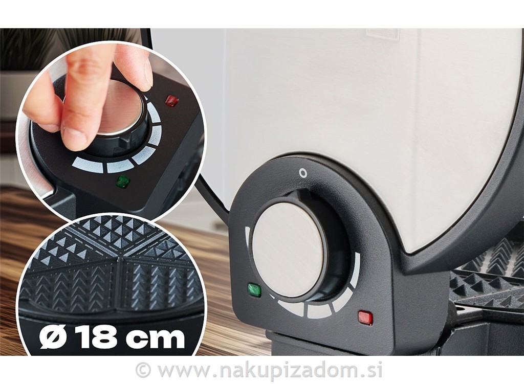 Aparat za peko vafljev CLATRONIC WA3492, 1000 W