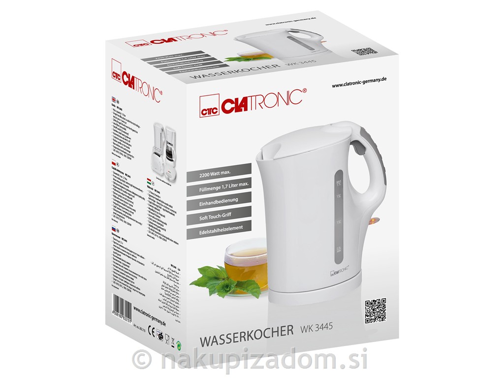 Grelnik vode Clatronic WK3445, 1,7l, 2200W