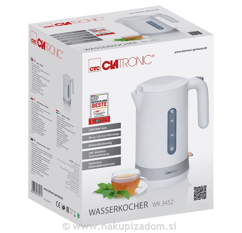 Grelnik vode CLATRONIC WK 3452, 1,8 l, 2200 W